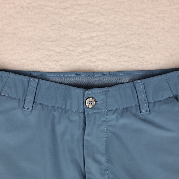 Under Armour Shorts Mens 32 Blue 10" Inseam Loose Heatgear Performance Golf - Picture 2 of 12